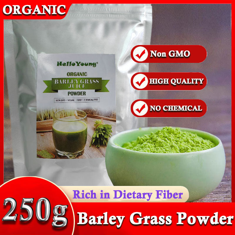 HelloYoung Organic Barley Grass Powder original 250g for lose weight barley powder pure organic body detoxification, moistening intestines