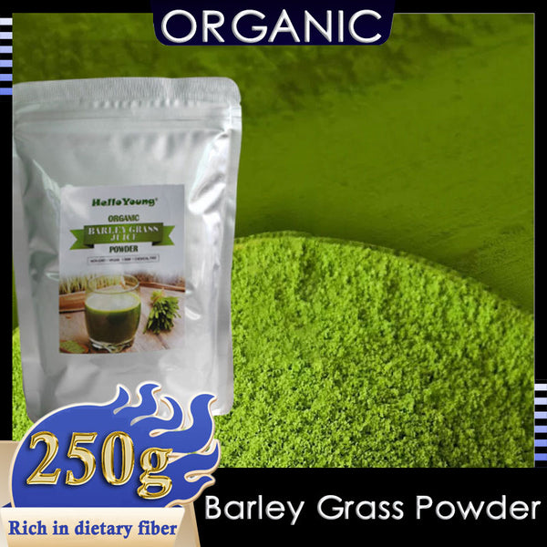 HelloYoung HelloYoung Imported Unsweetened Premium Organic Barley Grass Powder 250g burning fat, purifying liver, lowering cholesterol, beautiful skin