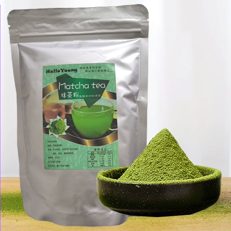 HelloYoung green tea powder Matcha Slimming Products for Weight Loss 250g Natural Organic Ketogenic Diet Vegetarian Food Rich in Antioxidant