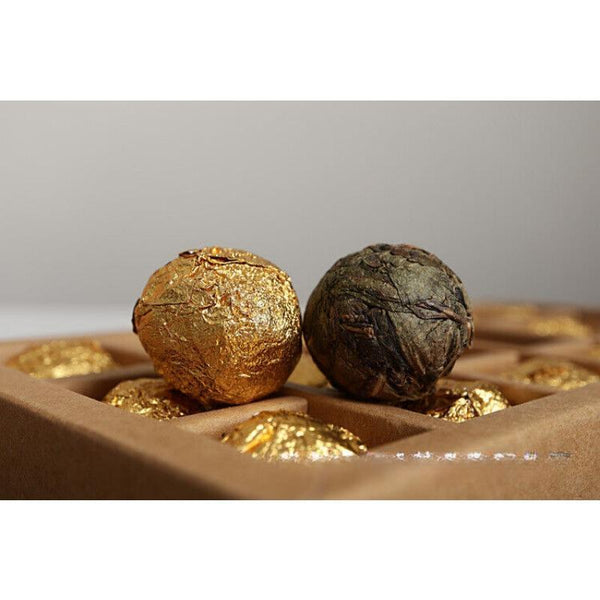 HelloYoungTea Yunnan Pu'er Tea 18 Old Banzhang Ancient Tree Gold Leaf Raw Tea Dragon Pearl