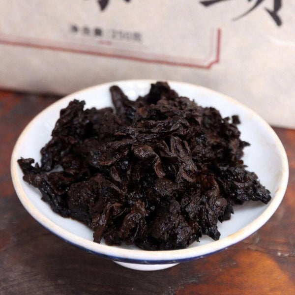 Yunnan Menghai Aged Ripe Puer Tea Brick 250g 云南勐海陈年熟普洱砖茶 250克