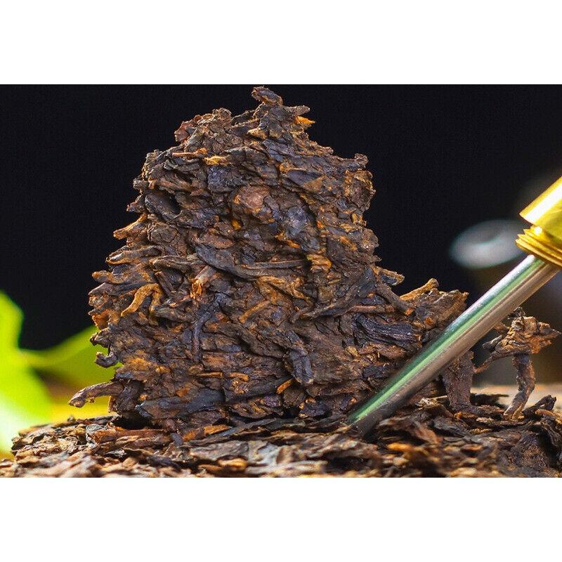 HelloYoungTea 357g Yunnan Pu'er Tea Palace Tea Cake Menghai Mature Cake Old Tea Qizi Cake