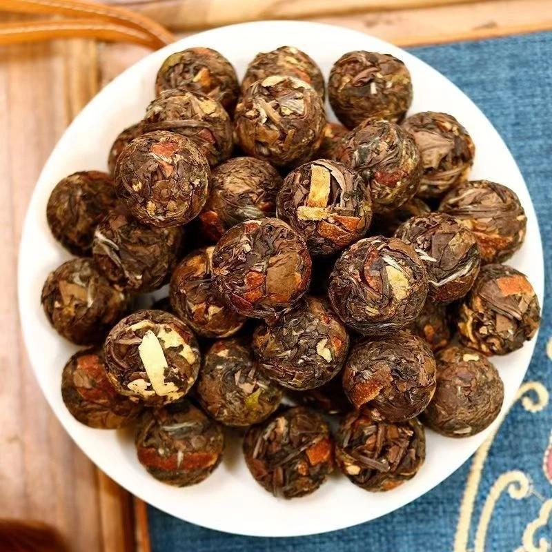 HelloYoungTea 250g White Tea Stuffed Tangerine Orange Fuding Chenpi Bai Cha Aged Shou Mei new