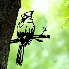 CIFbuy™ 1pc Metal Iron Cardinal Bird Yard Art - Outdoor Yard Decor with Decorative Metal Bird, Ideal for Tree Decorations, Adds Nature & Beauty to Outdoor Environment, Wall Sculptures, Collectible Figurines.