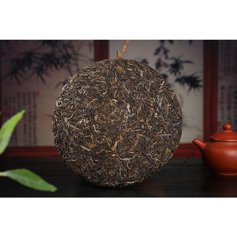 HelloYoungTea Yunnan Pu'er Tea Yiwu Ancient Tree 357g Pu'er Raw Tea Cake with Orchid Aroma