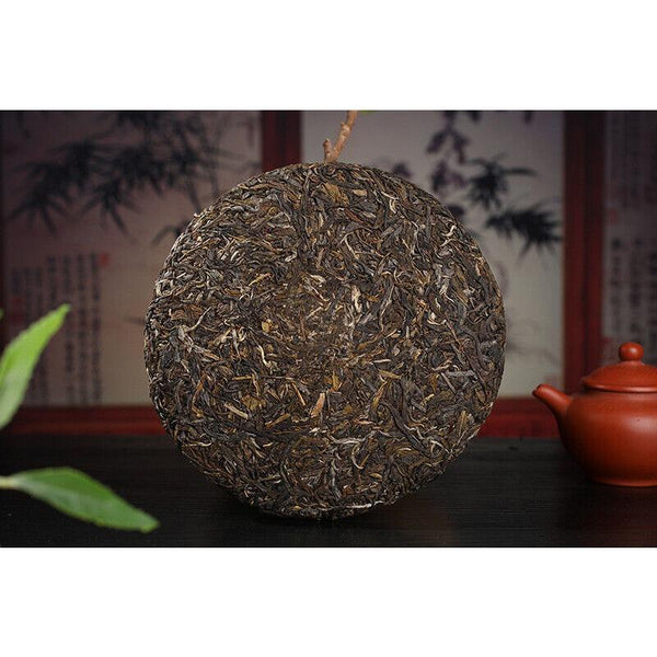 HelloYoungTea Yunnan Pu'er Tea Yiwu Ancient Tree 357g Pu'er Raw Tea Cake with Orchid Aroma