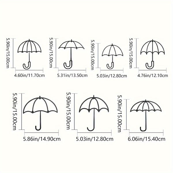 CIFbuy™ Exquisite Iron 7-Piece Creative Multifunctional Key & Coat Hangers Set - Perfect for Hanging Umbrellas/Coats/Keys in Rooms, Elegant Housewarming Gift Choice - Premium-grade Wall Sculptures.