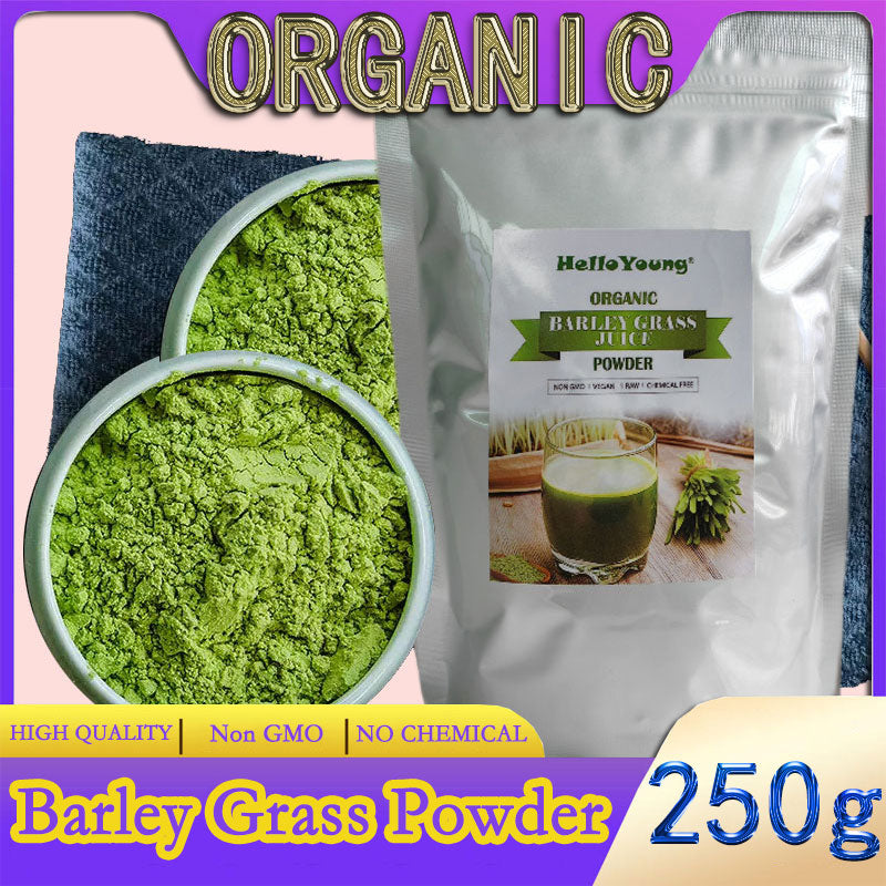 HelloYoung barley powder pure organic Organic Barley Grass Powder original 250g barley grass official store beautiful skin, healthy slimming drink