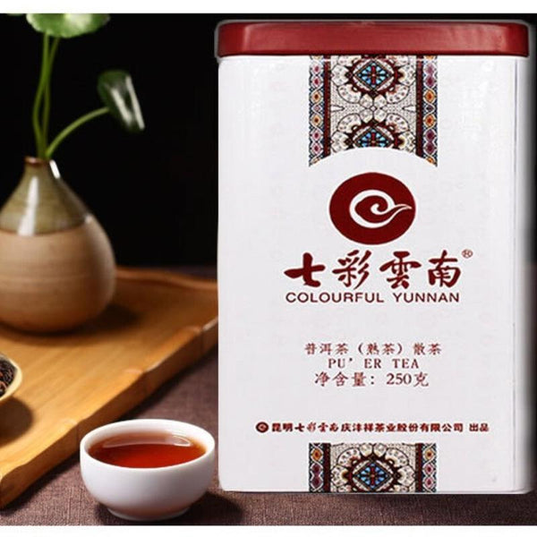 HelloYoungTea Yunnan Bulang Mountain Grade 1 Premium Pu-erh Ripe Loose Leaf Gift Box 250g