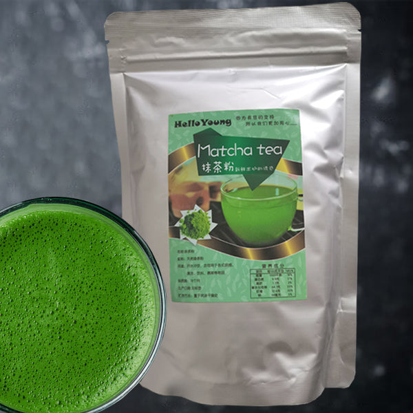 HelloYoung Organic Matcha Powder - Matcha Green Tea Powder For Cooking, Baking, Latte, Smoothie, Hot & Iced Drinks - Antioxidant-Rich, Helps Support Digestive Health - No Gluten, Vegan