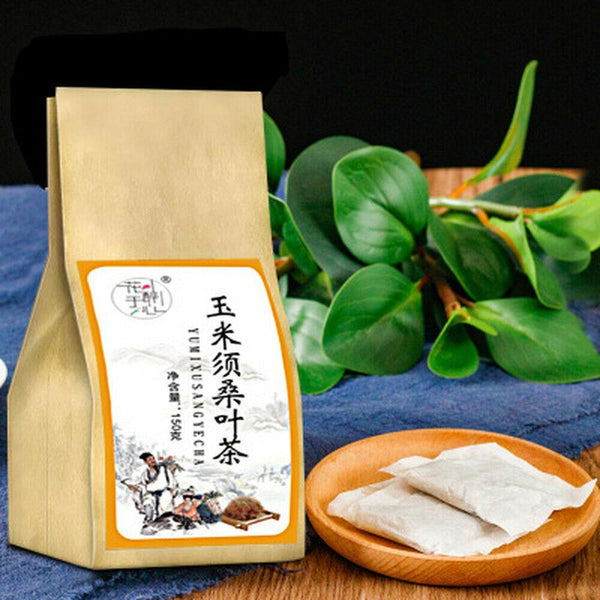 HelloYoungTea 150g / 30 Bags 100% Natural Mulberry Leaf Corn Stigma Tea Chinese Herbal Tea