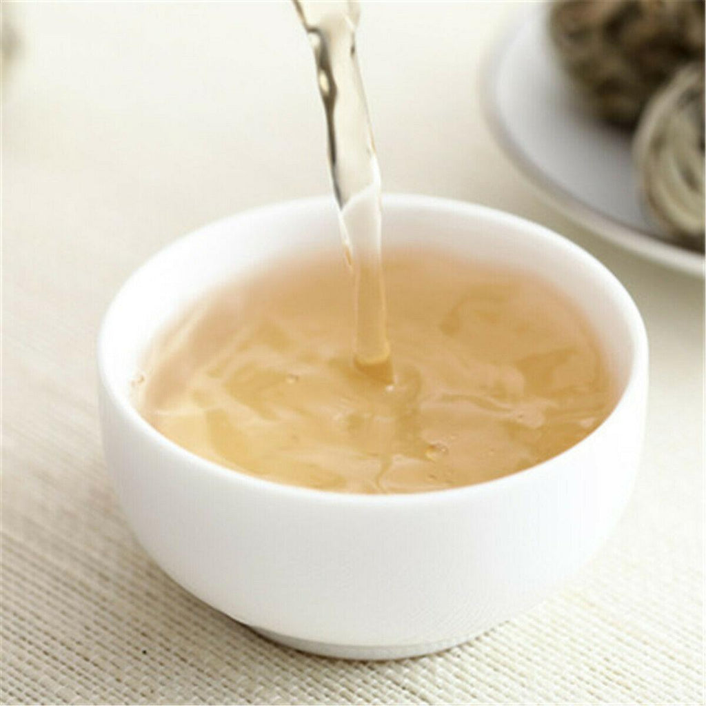 HelloYoungTea Ball Shaped Bai Hao Yin Zhen Silver Needle Handmade Pearl White Tea