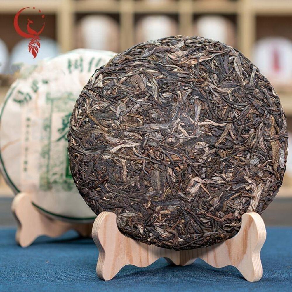 HelloYoungTea 357g Yiwu Green Seal Seven Seed Ancient Tree Yunnan Raw Pu'er Tea Cake 357克易武绿印七子饼古树云南生普洱饼茶
