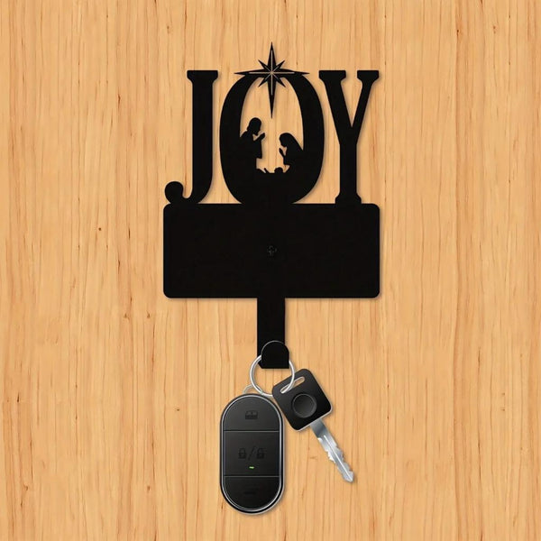 CIFbuy-Christmas Manger Wall Hook - Rust-Resistant Iron Key & Belt Holder, Nativity-Themed Holiday Decor for Home & Office (Wall SculpturesPC)