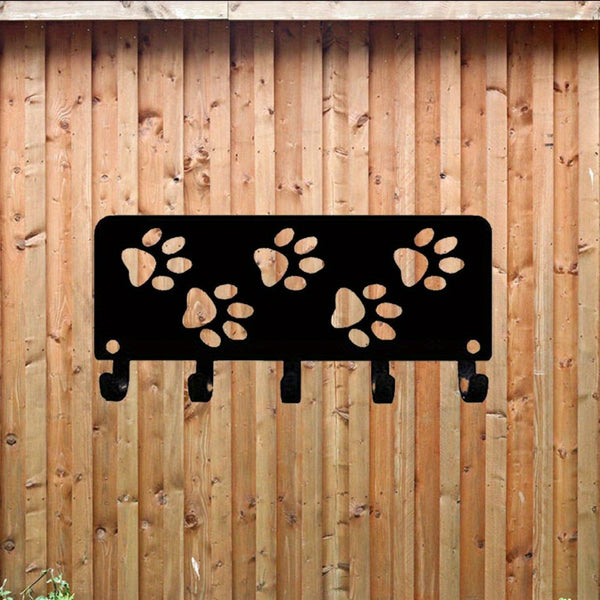 HELLOYOUNG,Walking Paws Key Rack Hanger & Dog Leash Organizer Metal Wall Art for Wall Hanging, Wall-mounted Hooks: Decorative Wall Sticker-Auxiliary hook