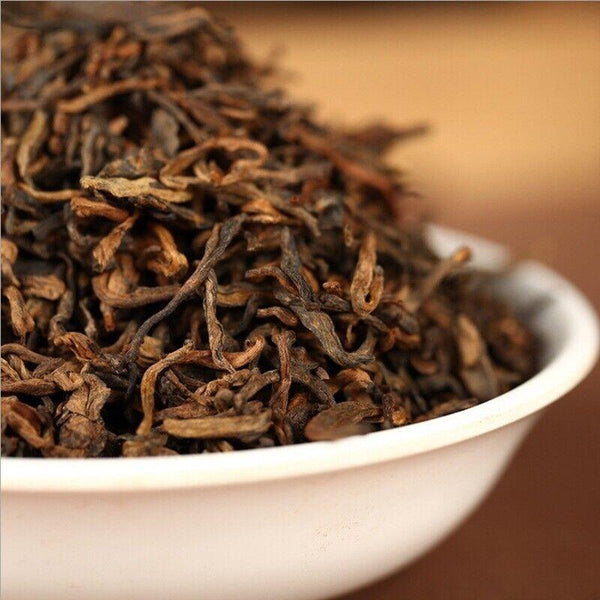 HelloYoungTea 500g Yunnan Puerh Tea 2018 Menghai Ancient Tree Golden Bud Loose Tea Cooked Tea
