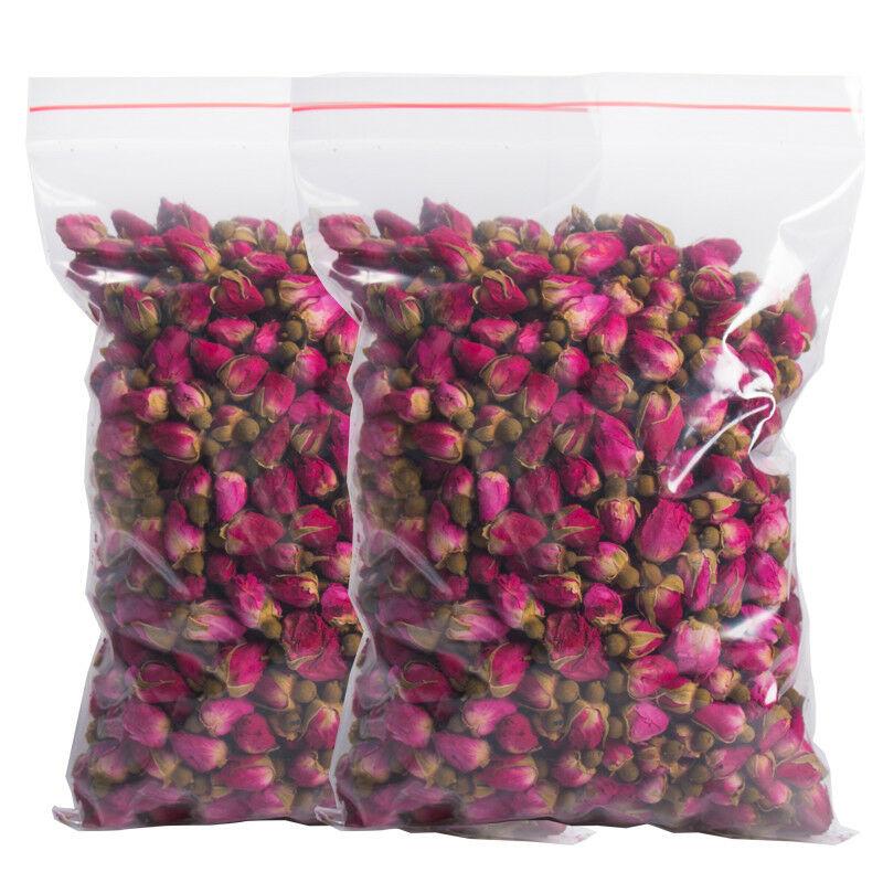 HelloYoungTea Chinese Flower Tea Dry Flowers Floral Red Rose Bud Tea Aroma Herbal Blooming Tea