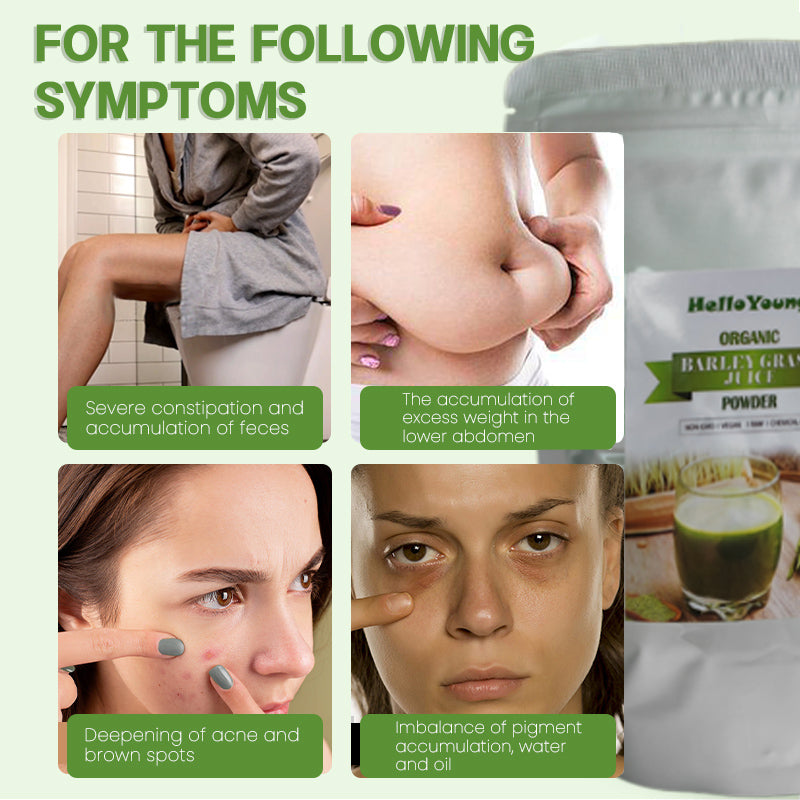 HelloYoung Pure Organic Barley Grass Original Powder Juice Drink 250g body detoxification, moistening intestines, burning fat
