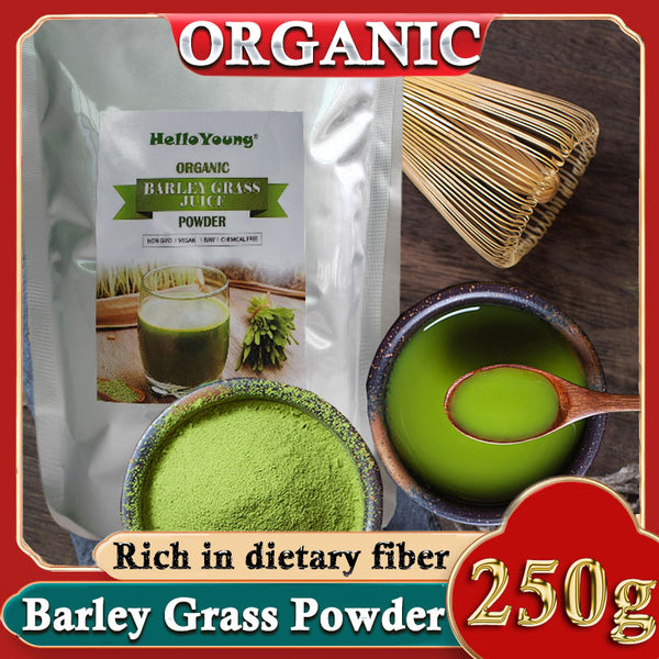 HelloYoung HelloYoung 250g Organic Barley Grass Powder Gluten Free Non-GMO Superfood 100% Natural Superfood, Vegan, Gluten Free, Non-GMO, Kosher