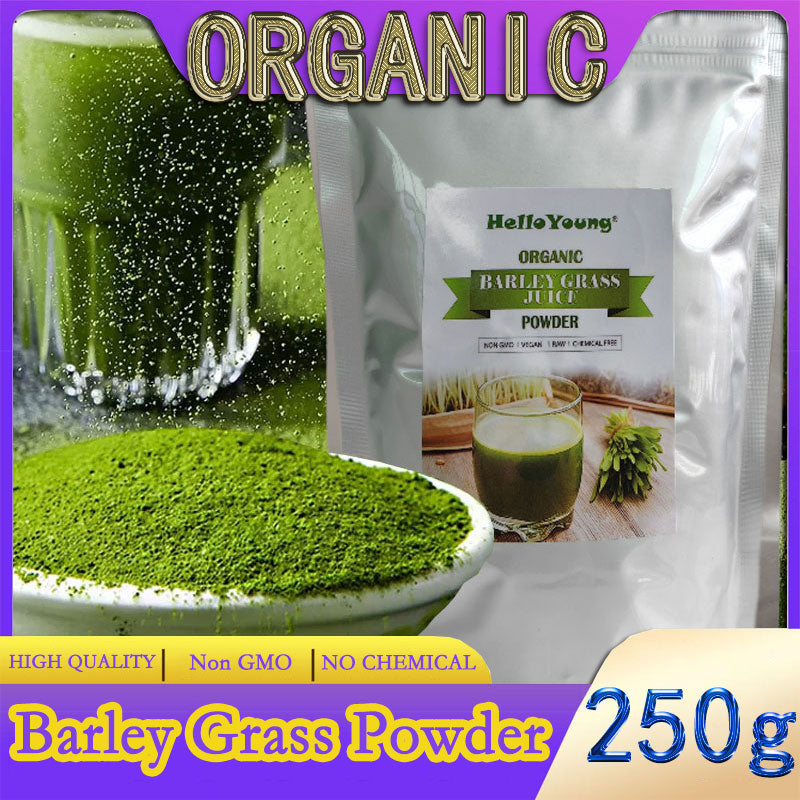 HelloYoung barley powder pure organic Organic Barley Grass Powder original 250g barley grass official store Weight Loss Barley Health Matcha Beverage Main image