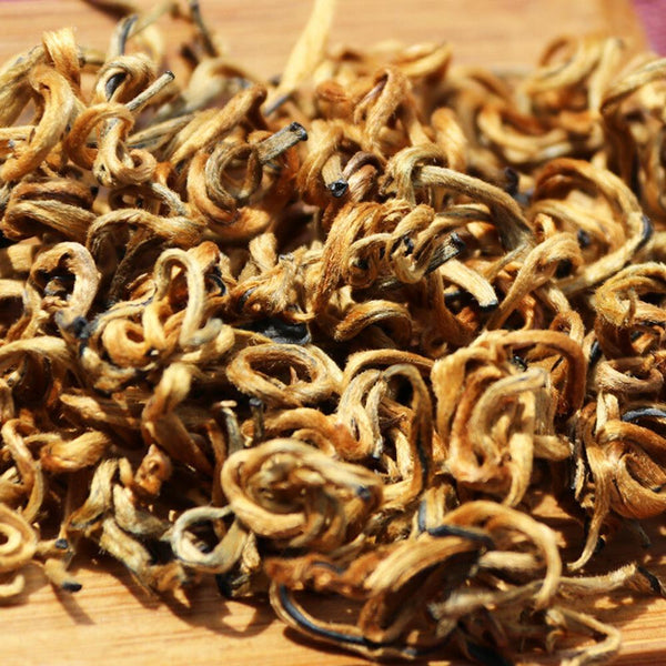 HelloYoungTea Yunnan Black Tea Honey Aroma Golden Buds Fengqing Dian Hong Kung Fu 100g