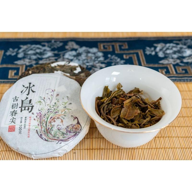 100g Pu-erh Raw Tea Tea Cake Yunnan Iceland Ancient Tree Pu-erh Tea Leaves