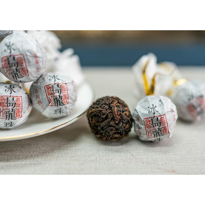 8g/pastille Icelandic Dragon Pearl Pu-erh Ripe Tea Small Tuocha Dragon Pearl