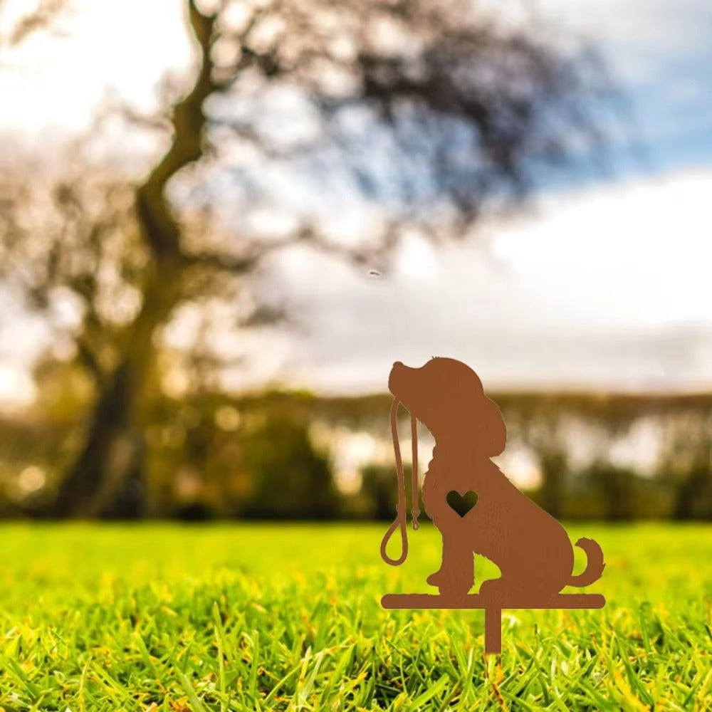 CIFbuy™ 1pc Small Dog Metal Iron Garden Stake Art - Small Dog-Shaped Iron Stake Transforming Outdoor Space, Perfect for Pet Commemoration, Gorgeous Addition to Yard Art, Wall Sculptures, Sturdy Iron Craft, Collectible Figurines.