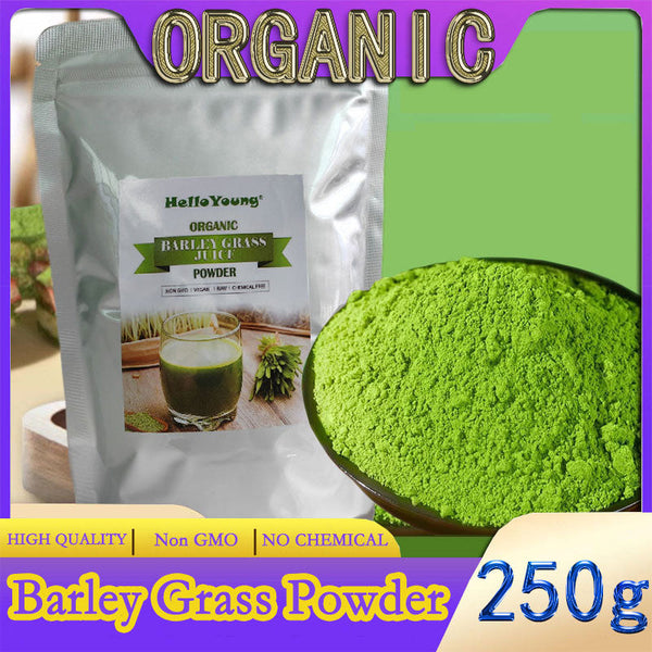 HelloYoung barley powder pure organic Organic Barley Grass Powder original 250g barley grass official store Great for Juices, Smoothies, Shakes, Yogurts