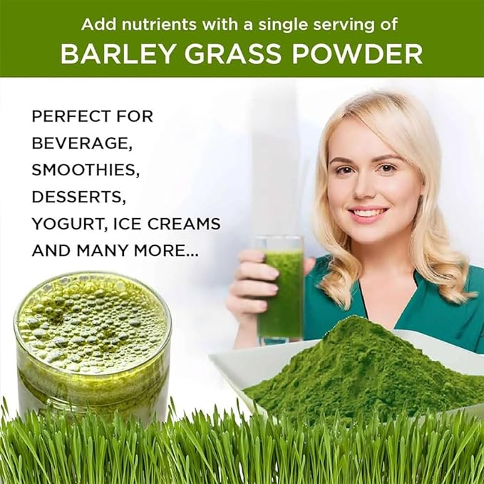 HelloYoung Barley Grass Powder 100% Pure & Organic Organic Barley Grass Powder Pure Organic Barley for Women and Men 250g Secondary image