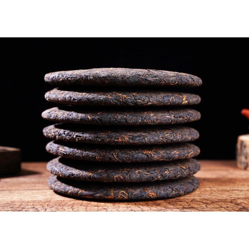 HelloYoungTea 357g Yunnan Pu'er Ripe Tea The Older The More Fragrant Old Pu'er Tea Cake