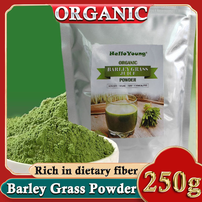 HelloYoung 250g Organic Barley Grass Powder Gluten Free Non-GMO Superfood Vegan  Antioxidant-Rich, Energy Booster Organic Grass Powder Main image