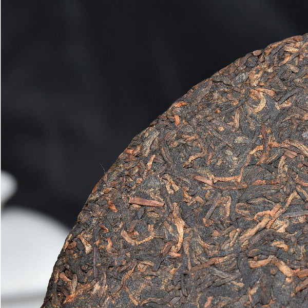 HelloYoungTea Yunnan Tea Cake Lao Banzhang 357g Golden Buds Pu'er Ripe Tea Cake