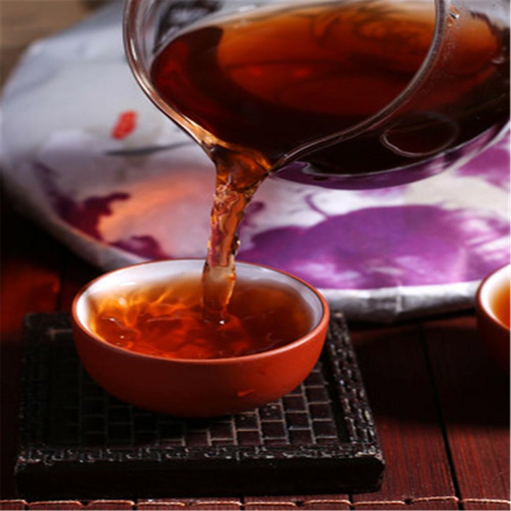 HelloYoungTea Pu Erh Ripe Tea Yunnan Purple Bud Old Tree Black Tea 357g