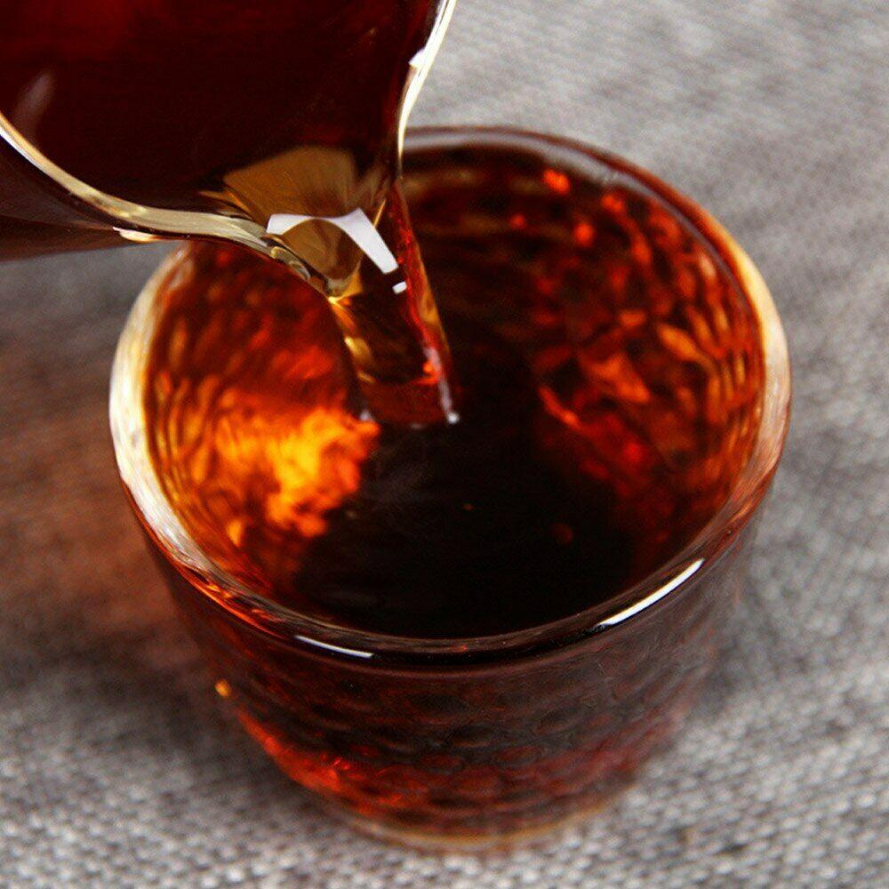 HelloYoungTea Premium Iceland Tribute Tea Top Ripe Puer Tea Old Tree Golden Bud Shu Puerh 357g