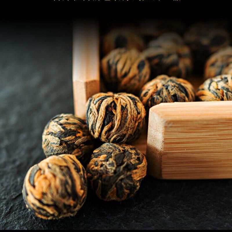 HelloYoungTea 500G Fengqing Work Dian Hong Tea Hydrangea Dragon Pearl Gold Ball Black Tea