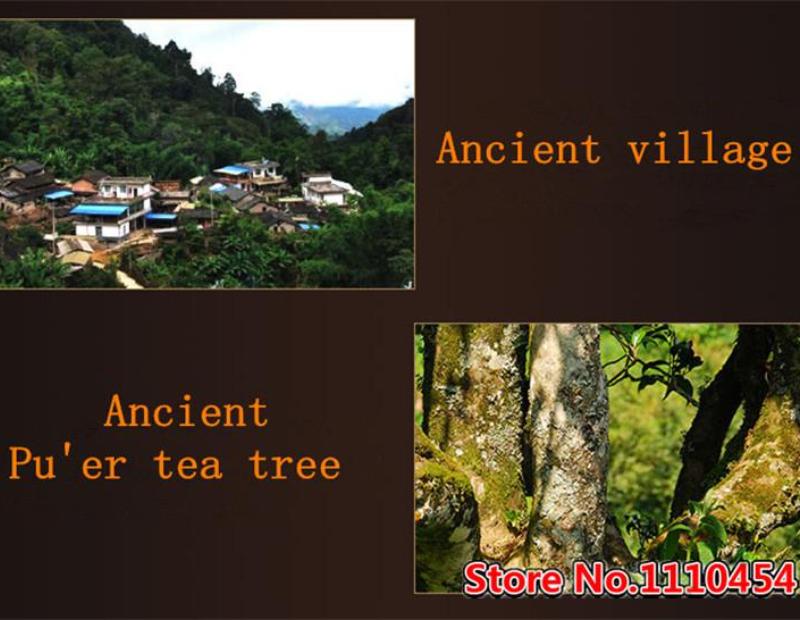 HelloYoungTea 357g Puerh Tea Ripe Black Tea Gold Award Yunnan MengHai Arbor Tree Pu'er Cake