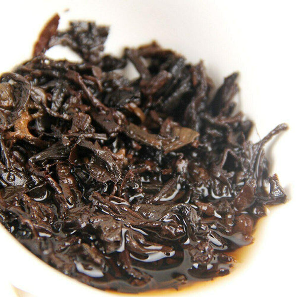 HelloYoungTea Premium Iceland Tribute Tea Top Ripe Puer Tea Old Tree Golden Bud Shu Puerh 357g