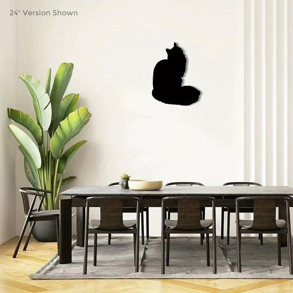 CIFbuy™ Wrought Iron Maine Coon Silhouette Sign - Premium Cat Breed Wall Art, Eye-Catching Feline Decor for Living Room & Bedroom, Rustic Iron Wall Hanging with Sophisticated Appeal, Collectible Figurines.