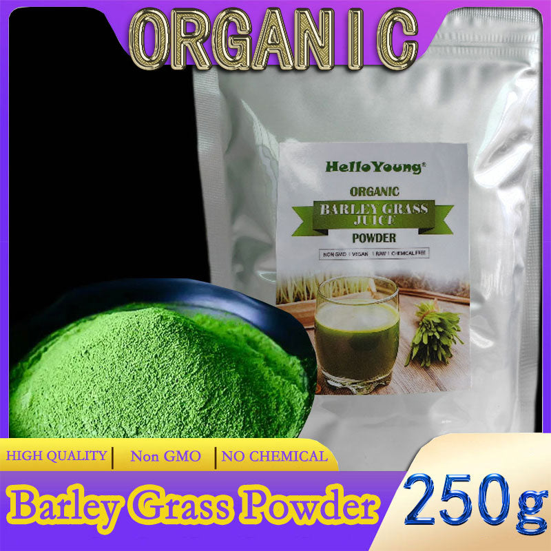HelloYoung barley powder pure organic Organic Barley Grass Powder original 250g barley grass official store Good Source of Fiber, Protein. Great for Juices