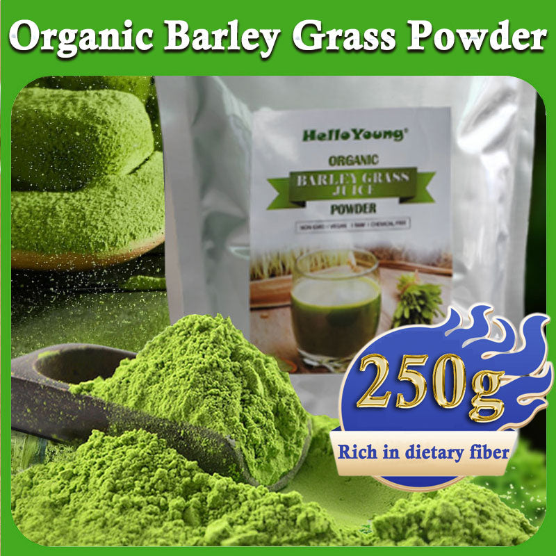 HelloYoung Barley Grass Powder original Easy to drink Pure Organic Barley Juice Weight Loss Barley Health Matcha Beverage