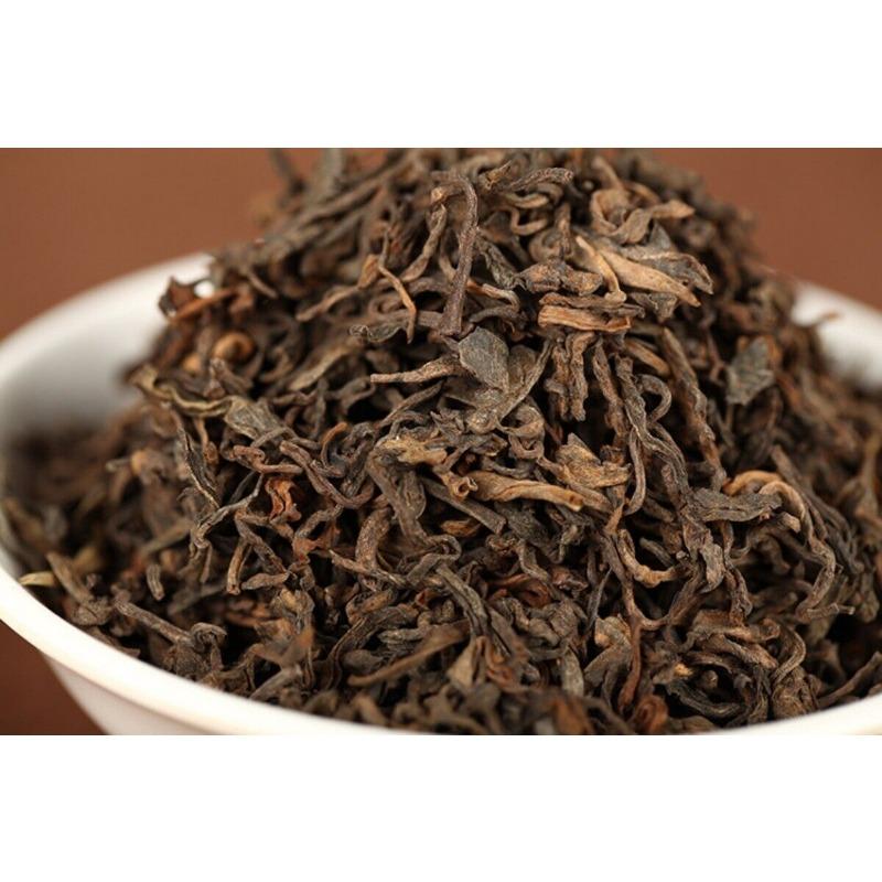 HelloYoungTea 500g Yunnan Puerh Tea 2018 Menghai Ancient Tree Golden Bud Loose Tea Cooked Tea