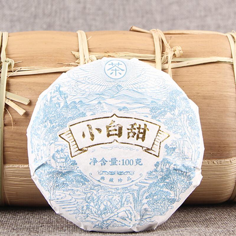 HelloYoungTea White Tea Cake Natural Aged Tree Xiao Bai Tian 100g