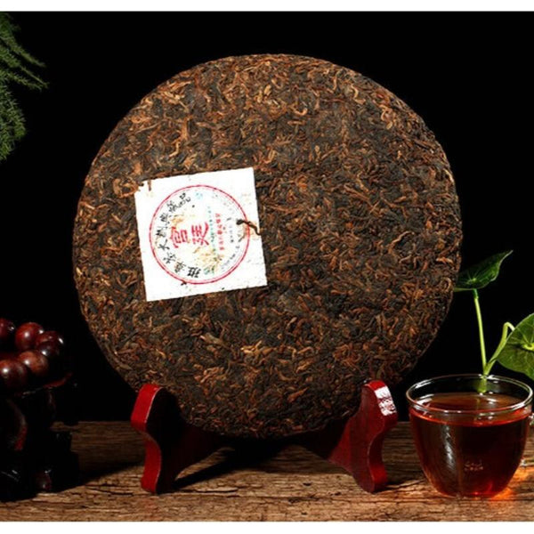 HelloYoungTea Yunnan Ban Zhang Aged Tree Collection Pu erh Ripe Cake 357g