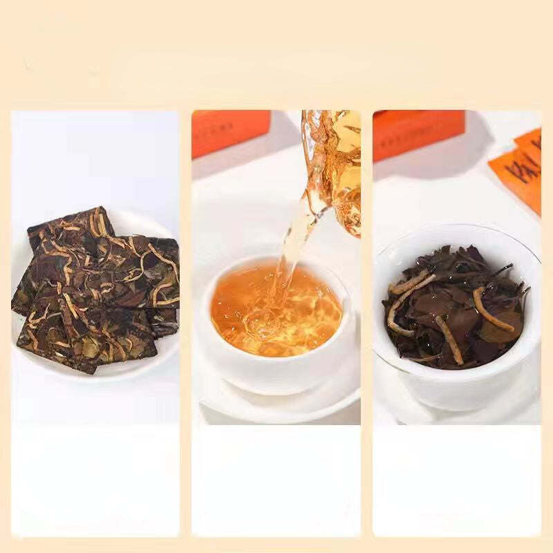 HelloYoungTea 250g Tangerine Peel White Tea Fuding White Tea Portable Mini Tea Brick Benefits