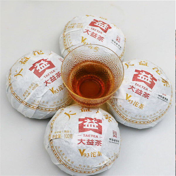 HelloYoung Ripe Pu'er Tuo Tea TAETEA CV93 Pu'er Tuocha Chinese Yunnan Ancient Tree 100g