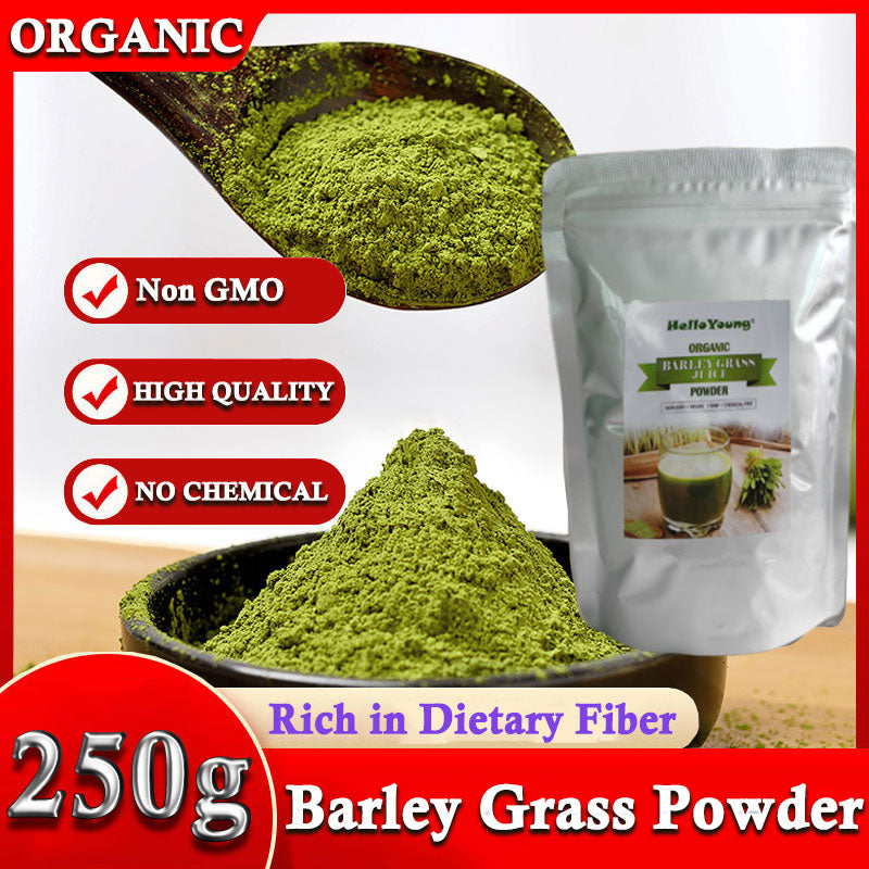 HelloYoung Premium Barley Grass Powder BARLEY GRASS POWDER 100% Certified Organic Natural for lose weight barley powder pure organic body detoxification