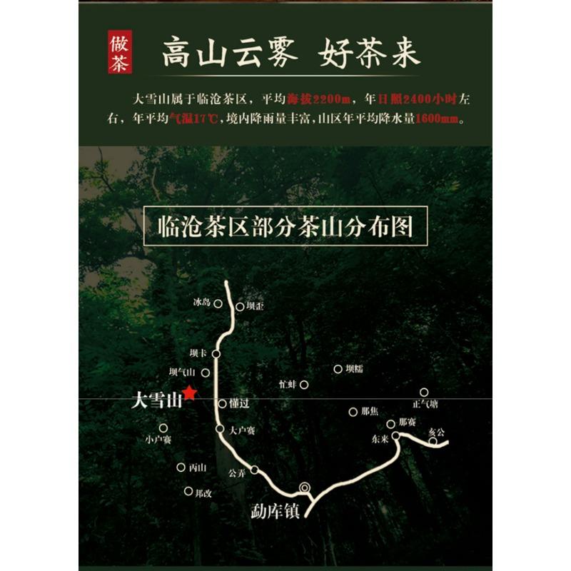HelloYoungTea 357g Yunnan Pu'er Tea Raw Tea Da Xueshan Lincang Ancient Tree Arborvitae