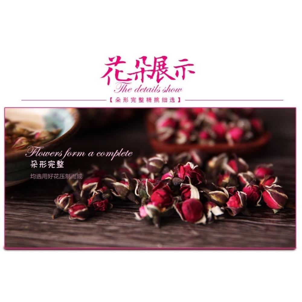 HelloYoungTea Dried Rose Buds Flower Tea Cake Natural Herbal Infusion Premium Quality