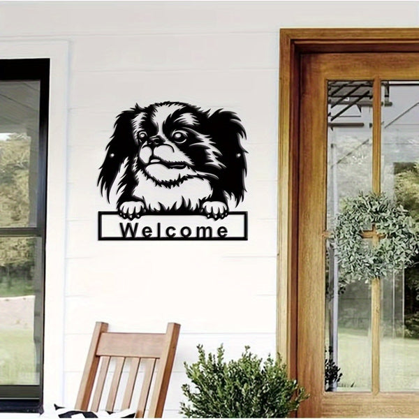 CIFbuy™ Trendy Handcrafted Rustic Welcome Dog Metal Wall Art - Charming Canine Decor Elevates Home, Office, Garden & Patio, Perfect for Dog Lovers, Creates Welcoming Rustic Vibe, Wall Sculptures.
